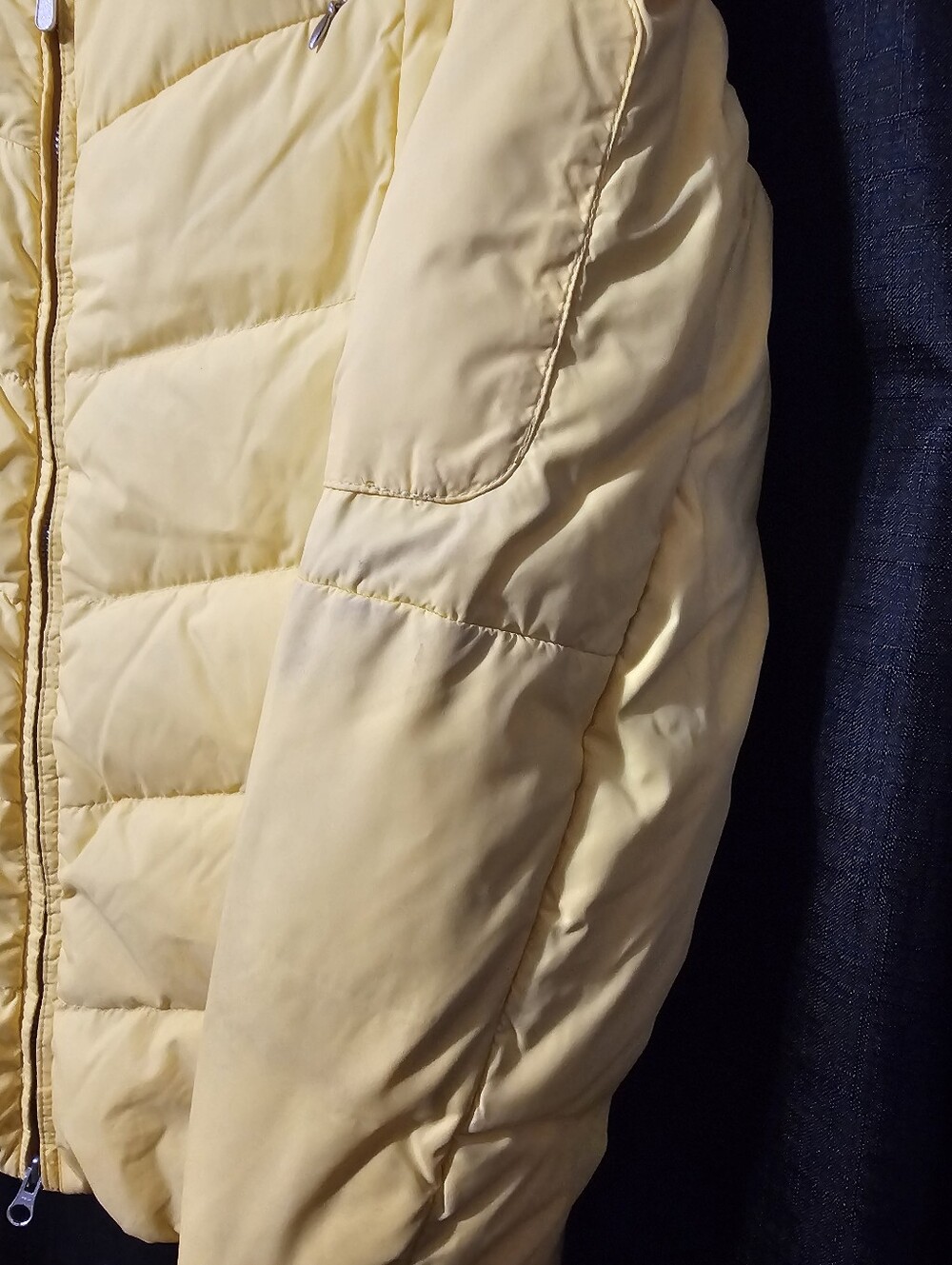 Lands' End Women's Bright Yellow Quilted Puffer Coat 10/12 - Picture 7 of 12